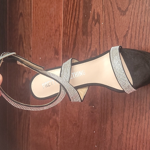 New- Black Diamante Platform Sandal - Picture 2 of 6